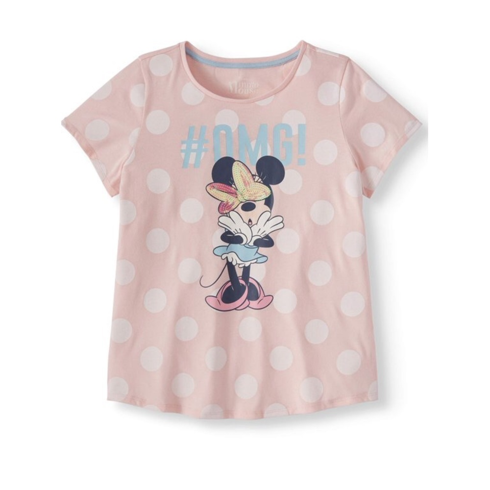 Disney Minnie Mouse #OMG Graphic T-Shirt XL 14/16